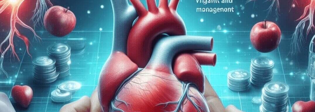 A Drawing of a Heart With Its' Arteries and Veins