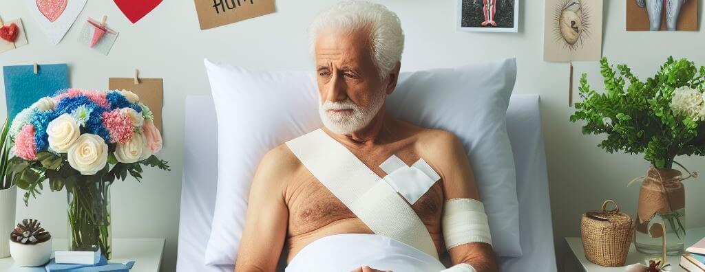 A patient sitting up in bed after Essentials for Heart Bypass Surgery Recovery Time